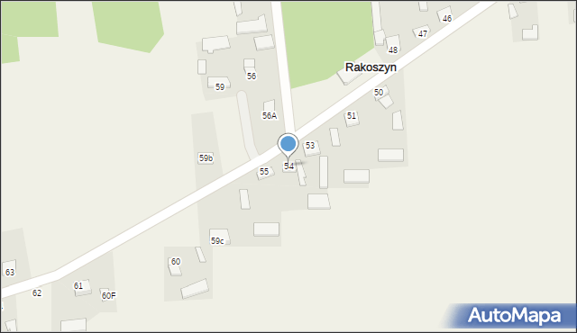 Rakoszyn, Rakoszyn, 54, mapa Rakoszyn