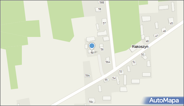 Rakoszyn, Rakoszyn, 59, mapa Rakoszyn