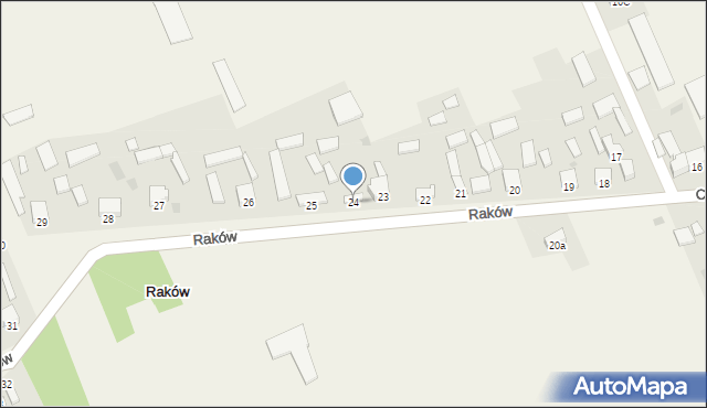 Raków, Raków, 24, mapa Raków