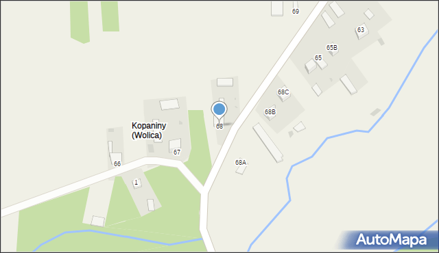 Raków, Raków, 68, mapa Raków