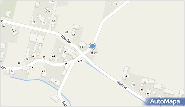 Raków, Raków, 48a, mapa Raków