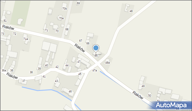 Raków, Raków, 65, mapa Raków