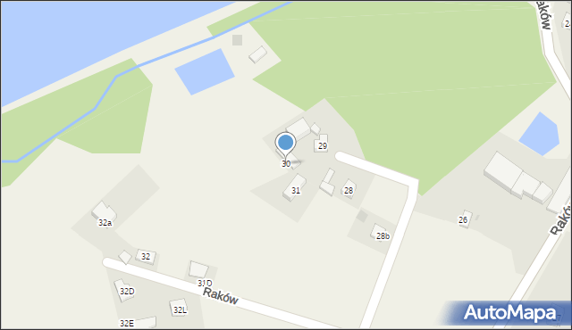 Raków, Raków, 30, mapa Raków