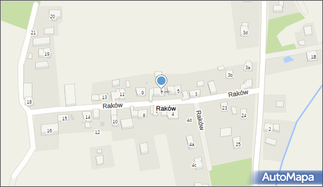 Raków, Raków, 7, mapa Raków