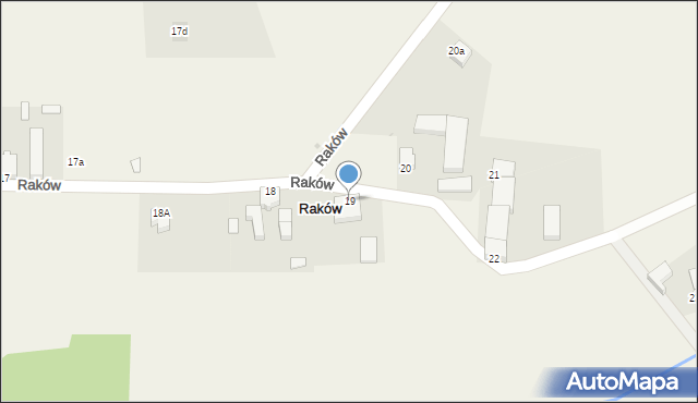 Raków, Raków, 19, mapa Raków