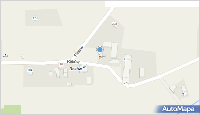 Raków, Raków, 20, mapa Raków