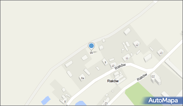 Raków, Raków, 9A, mapa Raków