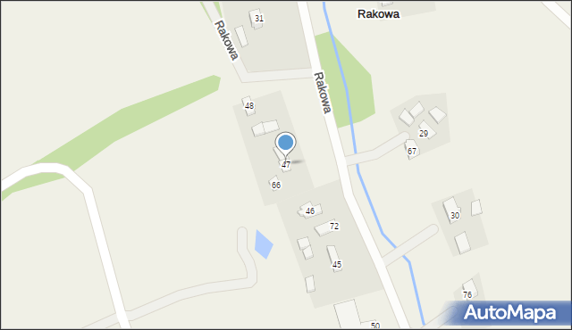 Rakowa, Rakowa, 47, mapa Rakowa