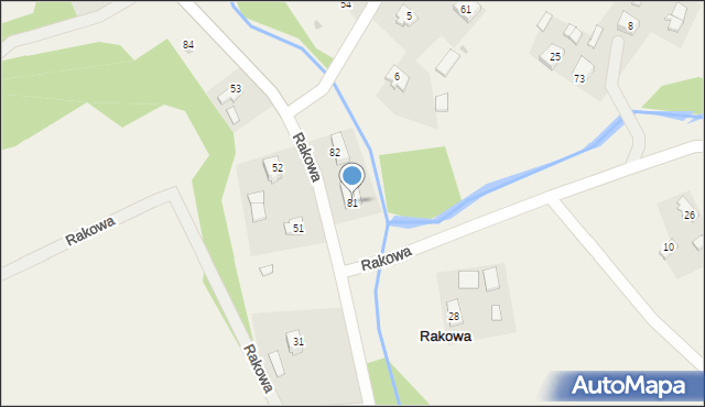 Rakowa, Rakowa, 81, mapa Rakowa