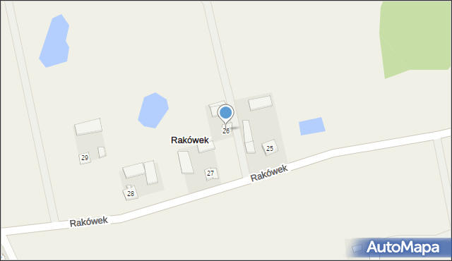 Rakówek, Rakówek, 26, mapa Rakówek