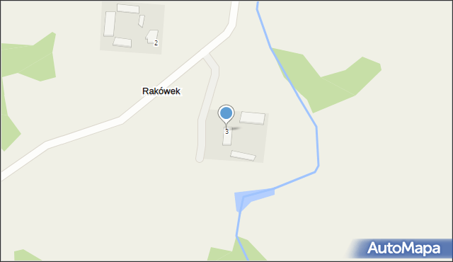 Rakówek, Rakówek, 3, mapa Rakówek