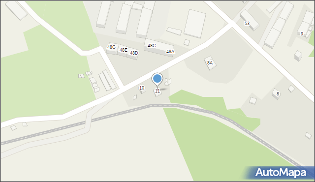 Rakowice Wielkie, Rakowice Wielkie, 11, mapa Rakowice Wielkie