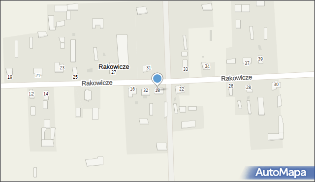 Rakowicze, Rakowicze, 18, mapa Rakowicze