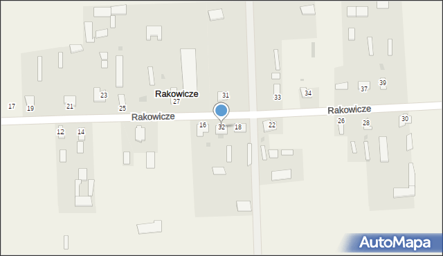 Rakowicze, Rakowicze, 32, mapa Rakowicze