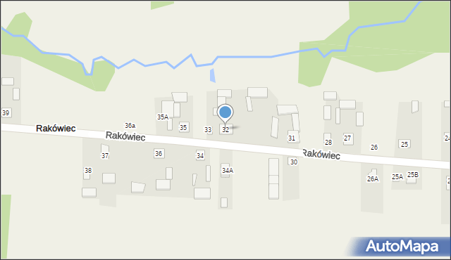 Rakówiec, Rakówiec, 32, mapa Rakówiec