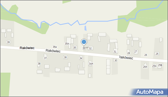 Rakówiec, Rakówiec, 33, mapa Rakówiec