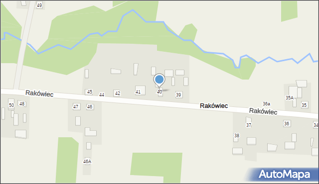 Rakówiec, Rakówiec, 40, mapa Rakówiec