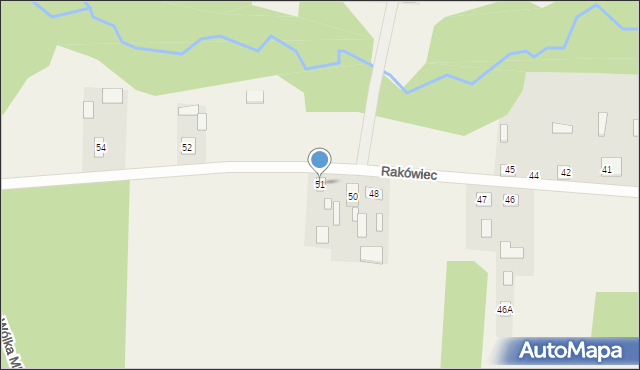 Rakówiec, Rakówiec, 51, mapa Rakówiec