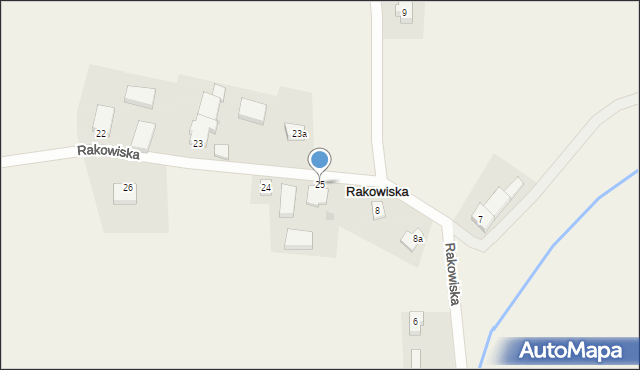 Rakowiska, Rakowiska, 25, mapa Rakowiska