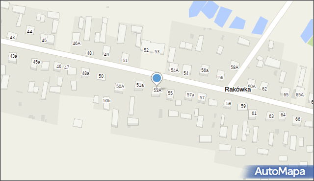 Rakówka, Rakówka, 53A, mapa Rakówka