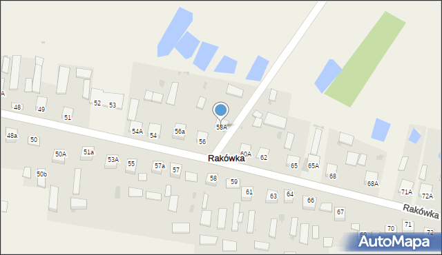 Rakówka, Rakówka, 58A, mapa Rakówka