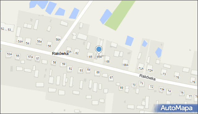 Rakówka, Rakówka, 65A, mapa Rakówka