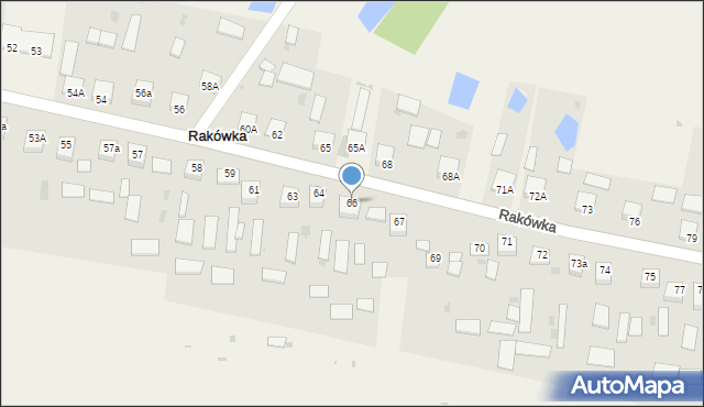 Rakówka, Rakówka, 66, mapa Rakówka