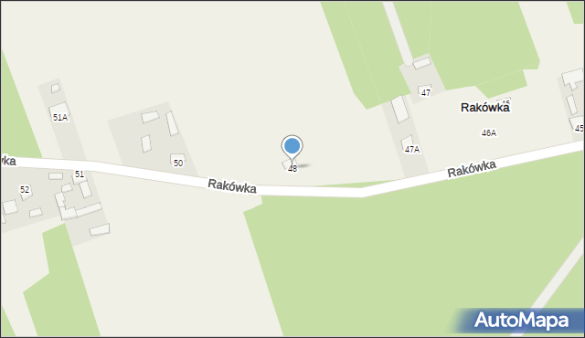 Rakówka, Rakówka, 48, mapa Rakówka