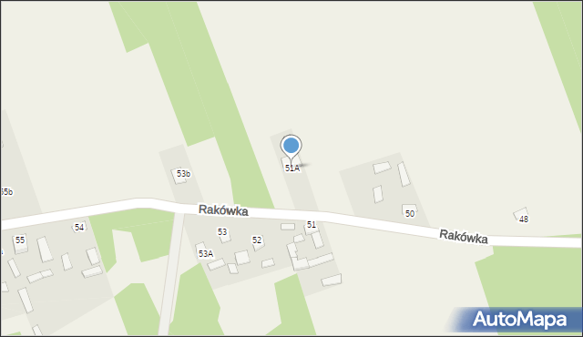 Rakówka, Rakówka, 51A, mapa Rakówka