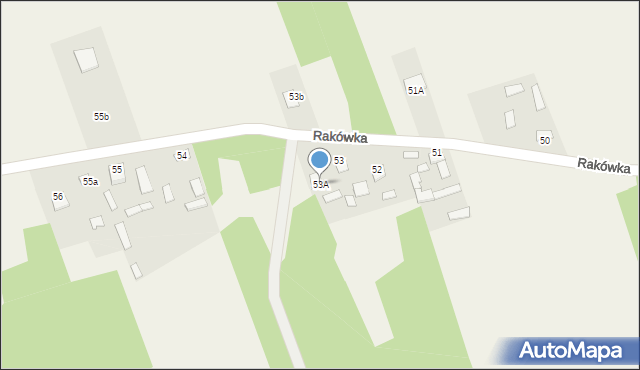 Rakówka, Rakówka, 53A, mapa Rakówka