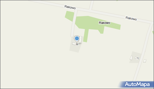 Rakowo, Rakowo, 68, mapa Rakowo