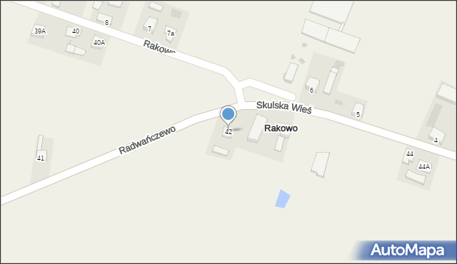 Rakowo, Rakowo, 42, mapa Rakowo