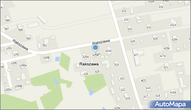 Rakszawa, Rakszawa, 425a, mapa Rakszawa