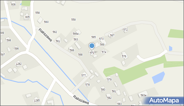 Rakszawa, Rakszawa, 571, mapa Rakszawa