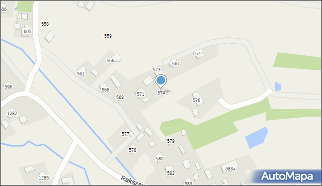 Rakszawa, Rakszawa, 574, mapa Rakszawa