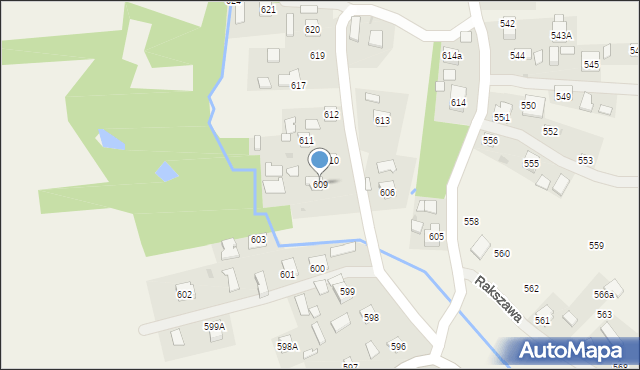 Rakszawa, Rakszawa, 609, mapa Rakszawa