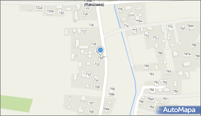 Rakszawa, Rakszawa, 714, mapa Rakszawa