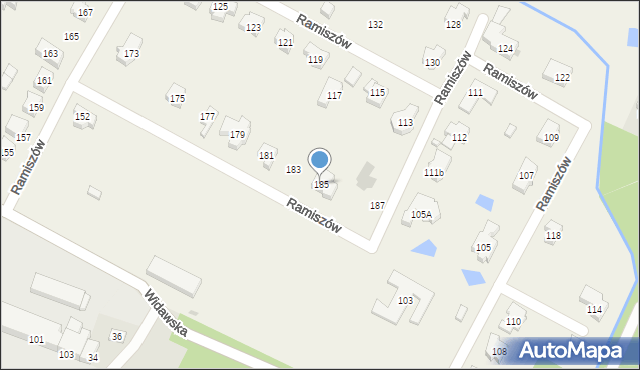 Ramiszów, Ramiszów, 185, mapa Ramiszów