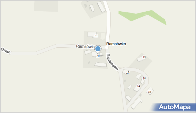 Ramsówko, Ramsówko, 20, mapa Ramsówko