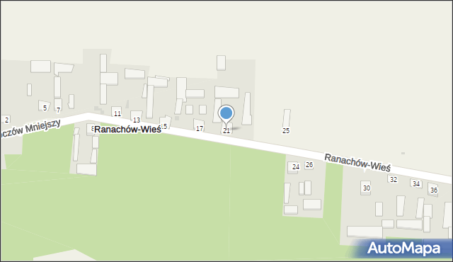 Ranachów-Wieś, Ranachów-Wieś, 21, mapa Ranachów-Wieś