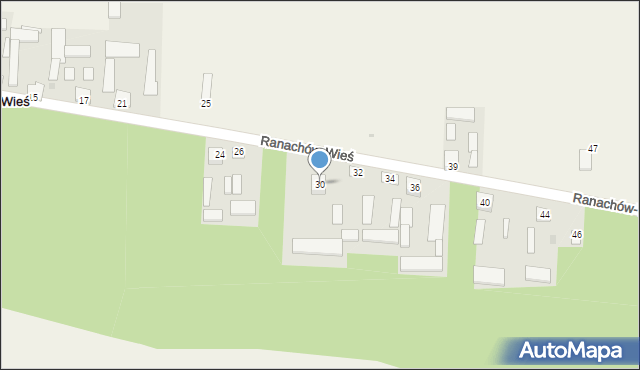 Ranachów-Wieś, Ranachów-Wieś, 30, mapa Ranachów-Wieś