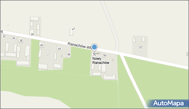 Ranachów-Wieś, Ranachów-Wieś, 52, mapa Ranachów-Wieś