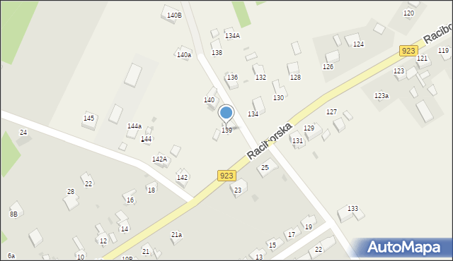 Raszczyce, Raciborska, 139, mapa Raszczyce