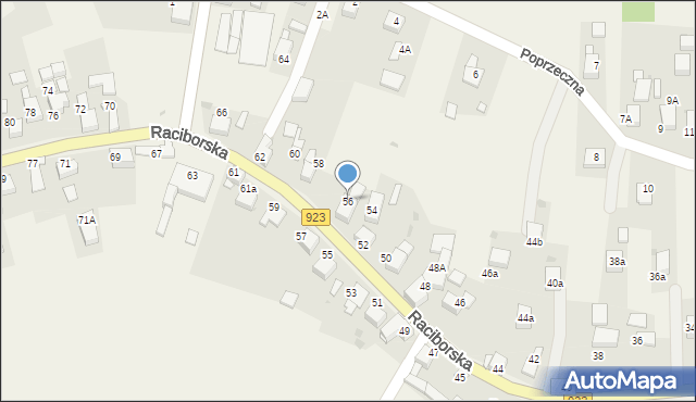 Raszczyce, Raciborska, 56, mapa Raszczyce