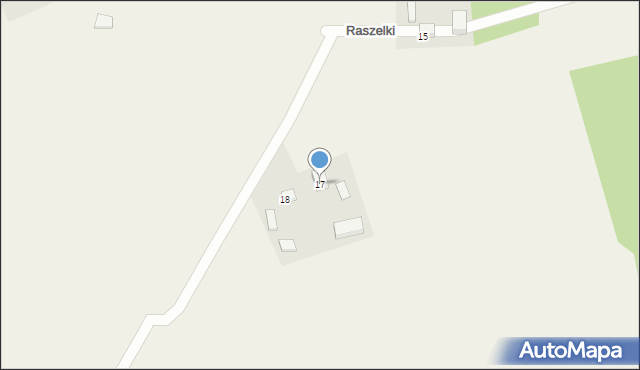 Raszelki, Raszelki, 17, mapa Raszelki