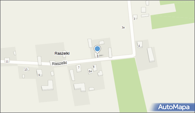 Raszelki, Raszelki, 5, mapa Raszelki