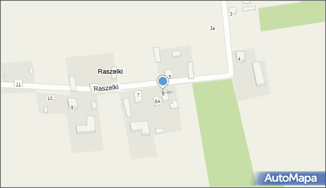 Raszelki, Raszelki, 6, mapa Raszelki
