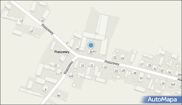 Raszewy, Raszewy, 20, mapa Raszewy