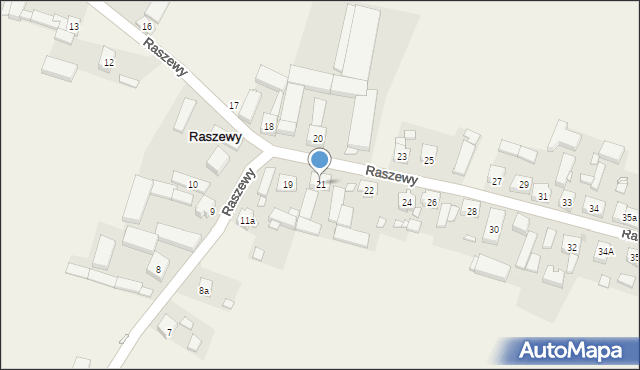 Raszewy, Raszewy, 21, mapa Raszewy