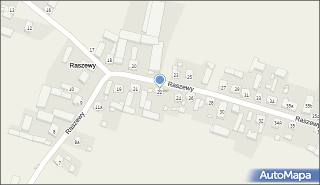 Raszewy, Raszewy, 22, mapa Raszewy